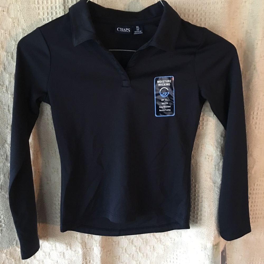 New Girls XL 6X Chaps Long Sleeve Polo
